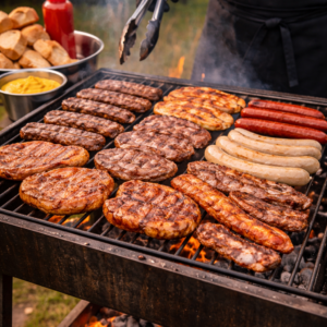 Grillparade Menü 2 mit 4 hausgemachten Salaten