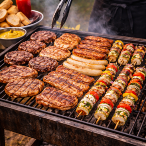 Grillparade Menü 3 mit 4 hausgemachten Salaten