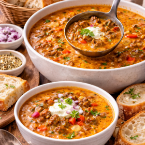 Hausgemachte Gyrossuppe