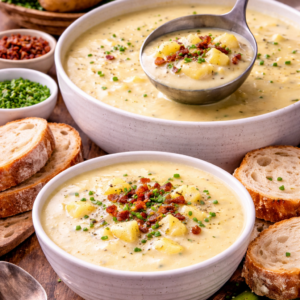 Hausgemachte Kartoffelcremesuppe