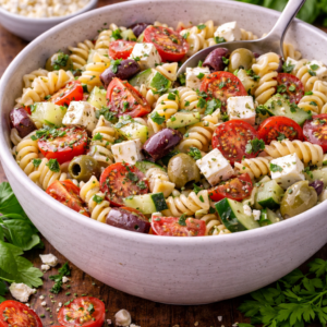 Griechischer Nudelsalat