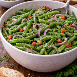 Hausgemachter Bohnensalat